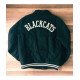 10 Deep Black Cats Varsity Jacket