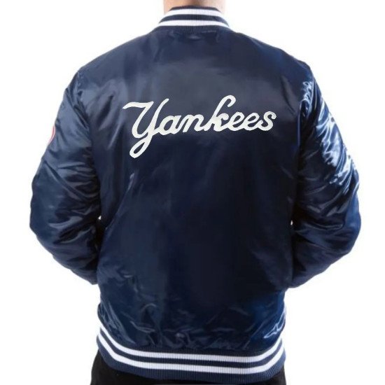 90s New York Blue Yankees Bomber Jacket