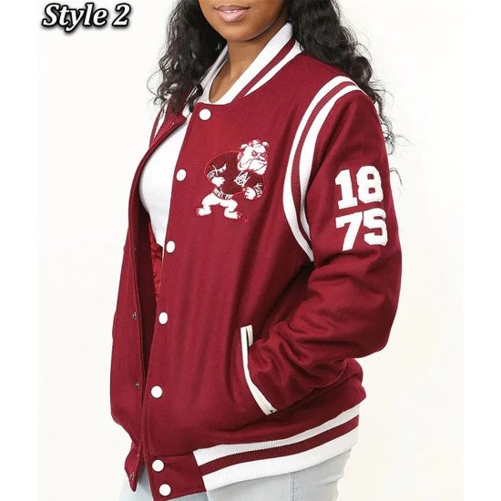 Alabama A&M University Burgundy Varsity Jacket