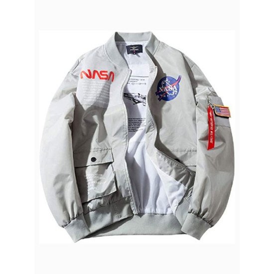 Apollo NASA Logo MA-1 Military Patches Windbreaker U.S. Space Bomber Jacket