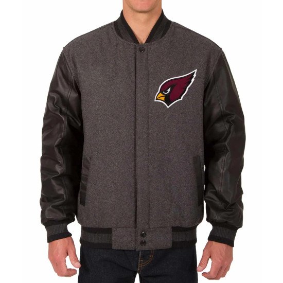 Arizona Cardinals Varsity Charcoal and Black Jacket