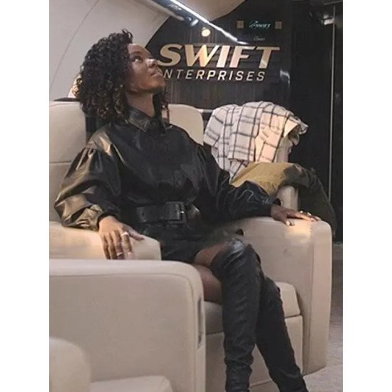 Ashleigh Murray Tom Swift 2022 Zenzi Fullington Black Leather Jacket