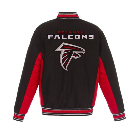 Atlanta Falcons Black and Red Varsity Wool Jacket