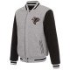 Atlanta Falcons Gray and Black Varsity Wool Jacket