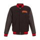 Atlanta Hawks Varsity Black Wool Leather Jacket