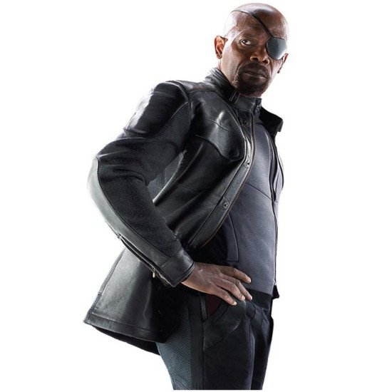 Avengers Age Of Ultron Samuel Jackson Nick Fury Leather Jacket