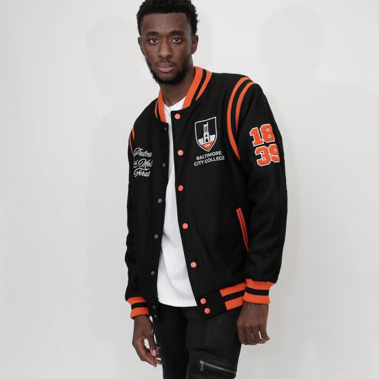 Baltimore City College Black Varsity Jacket