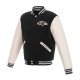 Baltimore Ravens Black and White Varsity Jacket