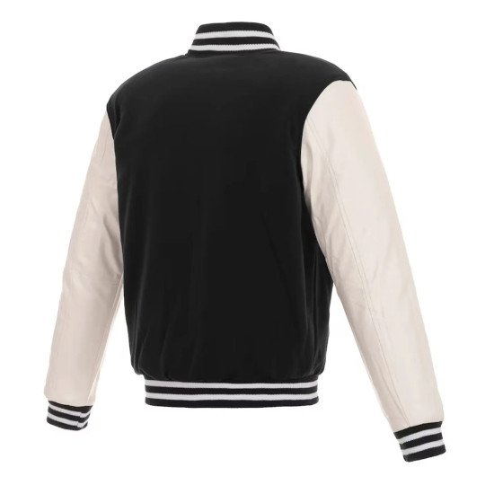 Baltimore Ravens Black and White Varsity Jacket