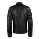 Batman Dark Knight Christian Bale Leather Biker Jacket Black