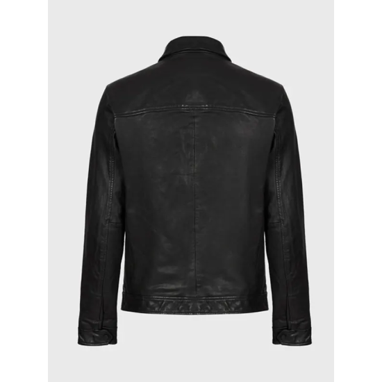 Benjamin Hollingsworth Virgin River S04 Dan Brady Black Leather Jacket