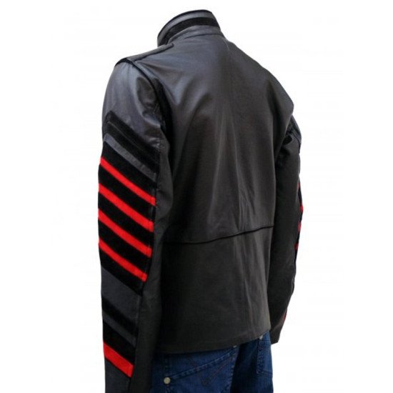 Black Leather Military Jacket For Men’s