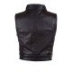 Black Leather Motorcycle Vest for Women