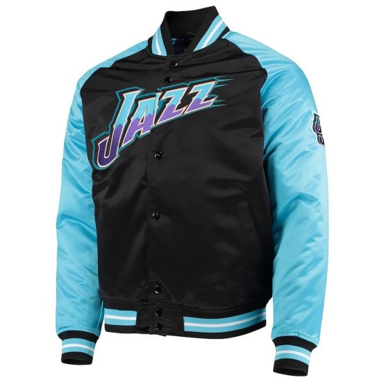 Black Light Blue Utah Jazz Hardwood Classics Reload 3.0 Jacket