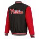 Black Red Philadelphia Phillies Poly Twill Jacket