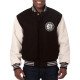 Black White Brooklyn Nets Varsity Jacket