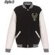 Black White Milwaukee Bucks Varsity Jacket