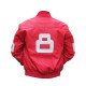 Bomber Style 8 Ball Pink Leather Jacket