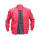 Bomber Style 8 Ball Pink Leather Jacket