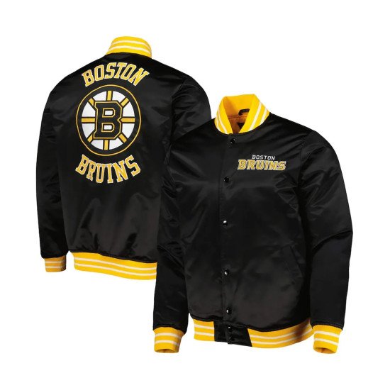 Boston Bruins Black Heavyweight Satin Jacket