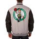 Boston Celtics Gray Black Poly Twill Jacket