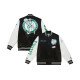 Boston Celtics Team Origins Varsity Black and White Satin Jacket