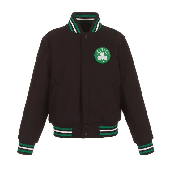 Boston Celtics Varsity Black Wool Jacket