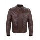 Brown Biker Leather Jacket for Men