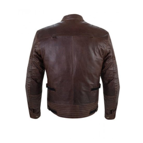 Brown Biker Leather Jacket for Men