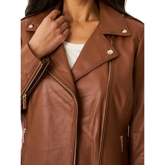 Brown Leather Motorcycle Jacket