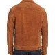 Brown Tan Suede Leather Jacket Mens