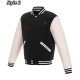 Carolina Panthers Black and White Two-Tone Varsity Jacket