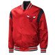 Chicago Bulls Force Play Red Varsity Satin Jacket