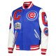 Chicago Cubs Mash Up Varsity Royal Blue and White Jacket