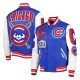 Chicago Cubs Mash Up Varsity Royal Blue and White Jacket