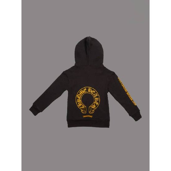 Chrome Hearts Kids Yellow Zip-up Hoodie