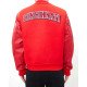 Cincinnati Reds Letterman Red Wool Leather Jacket