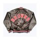 Cleveland Browns 80s Bomber Brown Satin Jacket