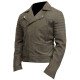 Cross Zipper Style Suede Leather Motorcycle Jacket for Men