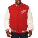 Detroit Red Wings Black and White Two-Tone Varsity Jacket