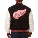 Detroit Red Wings Black and White Two-Tone Varsity Jacket