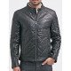 Diamond Quilted Real Sheepskin Leather Jacket