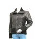 Fancy Black Bomber Leather Jacket For Women