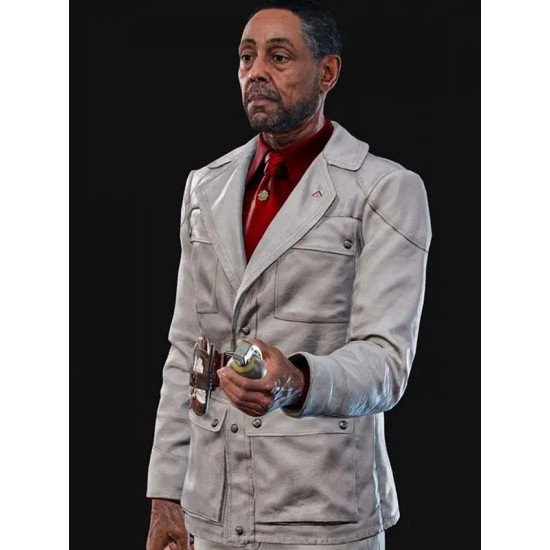 Far Cry 6 Anton Castillo White Leather Coat