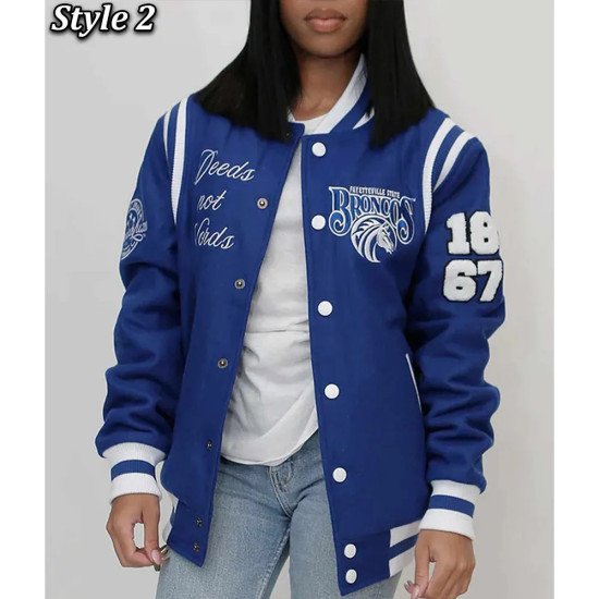 Fayetteville State Royal Varsity Wool Jacket