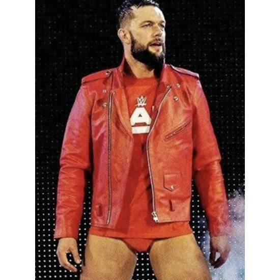 Fergal Devitt Motorcycle Red Leather Jacket