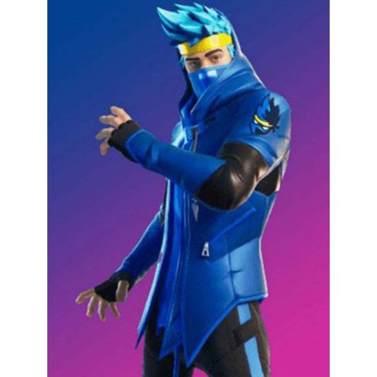 Fortnite Ninja Blue Leather Jacket