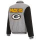 Gray Black Green Bay Packers Varsity Wool Jacket