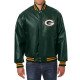 Green Bay Packers Varsity Green Leather Jacket