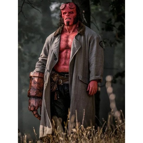 Hellboy David Harbour Cotton Trench Coat